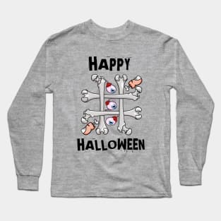 Happy Halloween Tic Tac Toe Long Sleeve T-Shirt